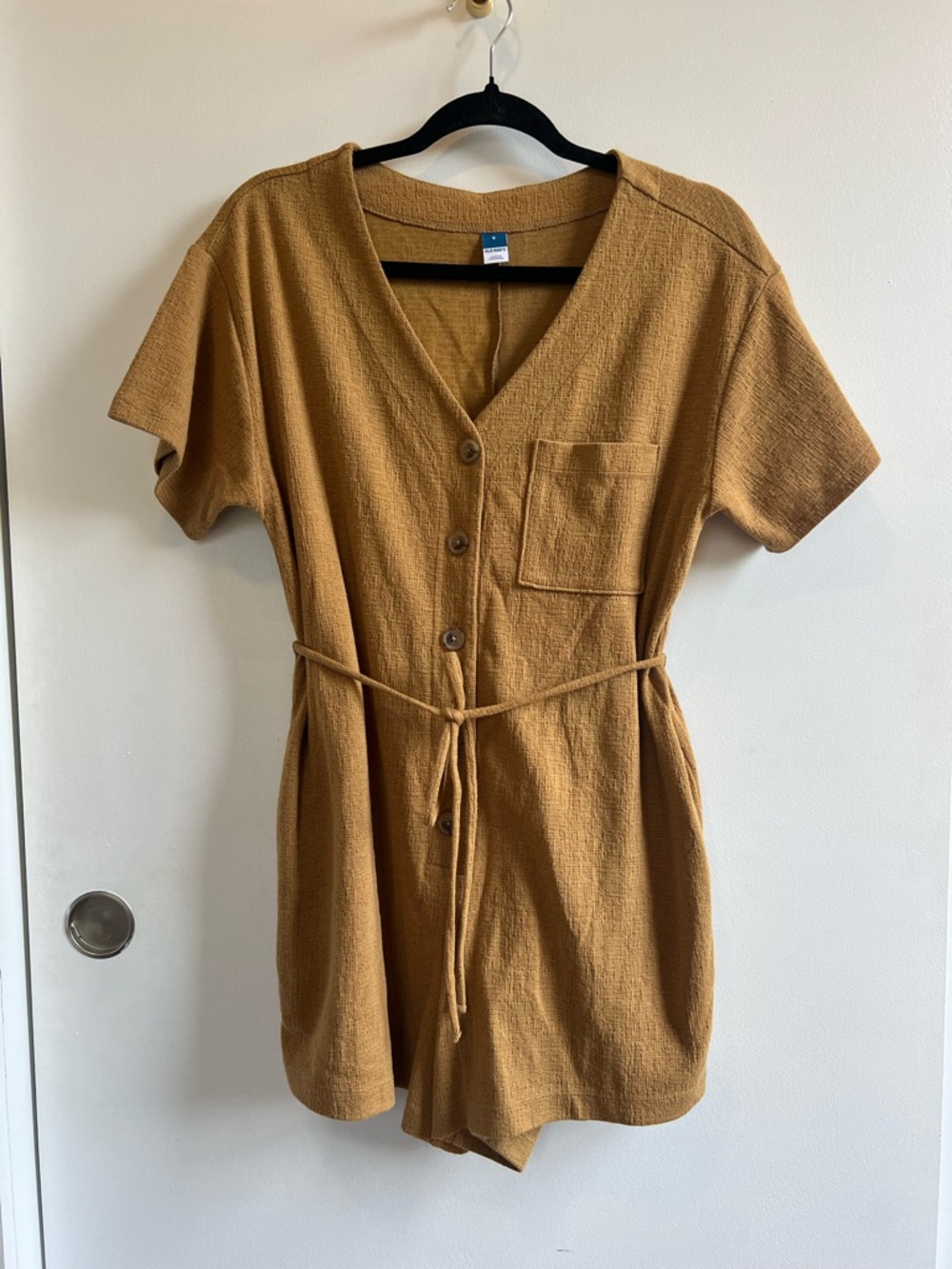 Old Navy Textured Button Front Romper